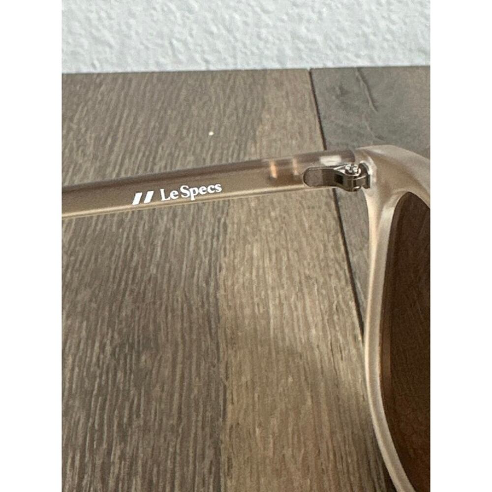 Le Specs Bandwagon Sunglasses Matte Stone Copper Mirror Round Unisex NWOT 51mm - Picture 7 of 8